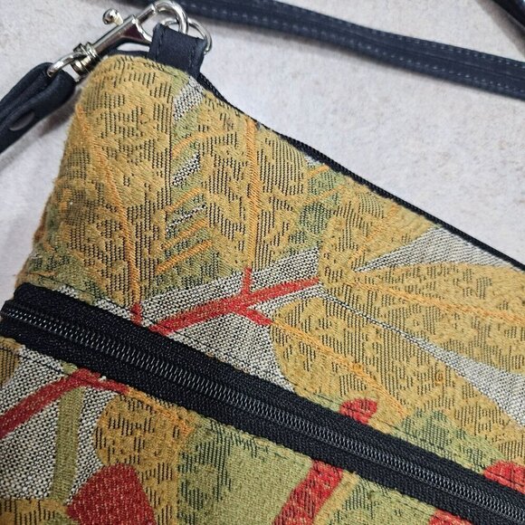 Danny K. Tapestry Crossbody Bag Multicolor Adjustable Strap Zipper Compartments - Picture 10 of 16